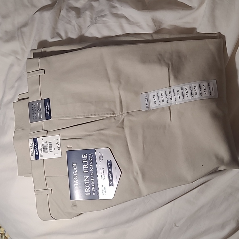 New with tags! Haggar Mens 40 x 30 straight fit dress pants flex waistband